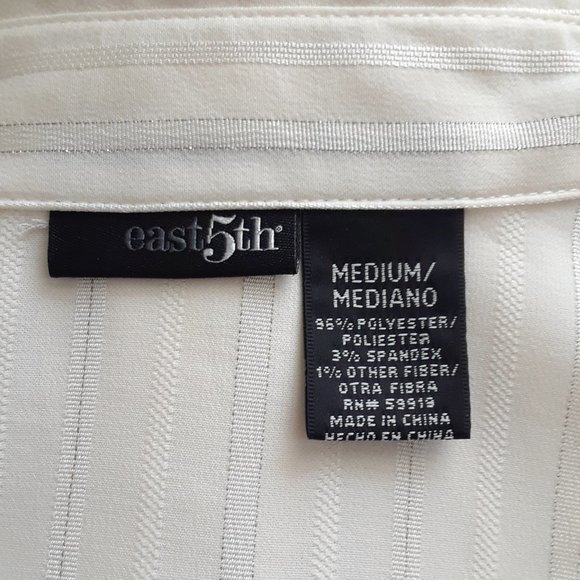 ❤️ East 5th White Striped Button Down Shirt 2/$15 - Picture 12 of 14